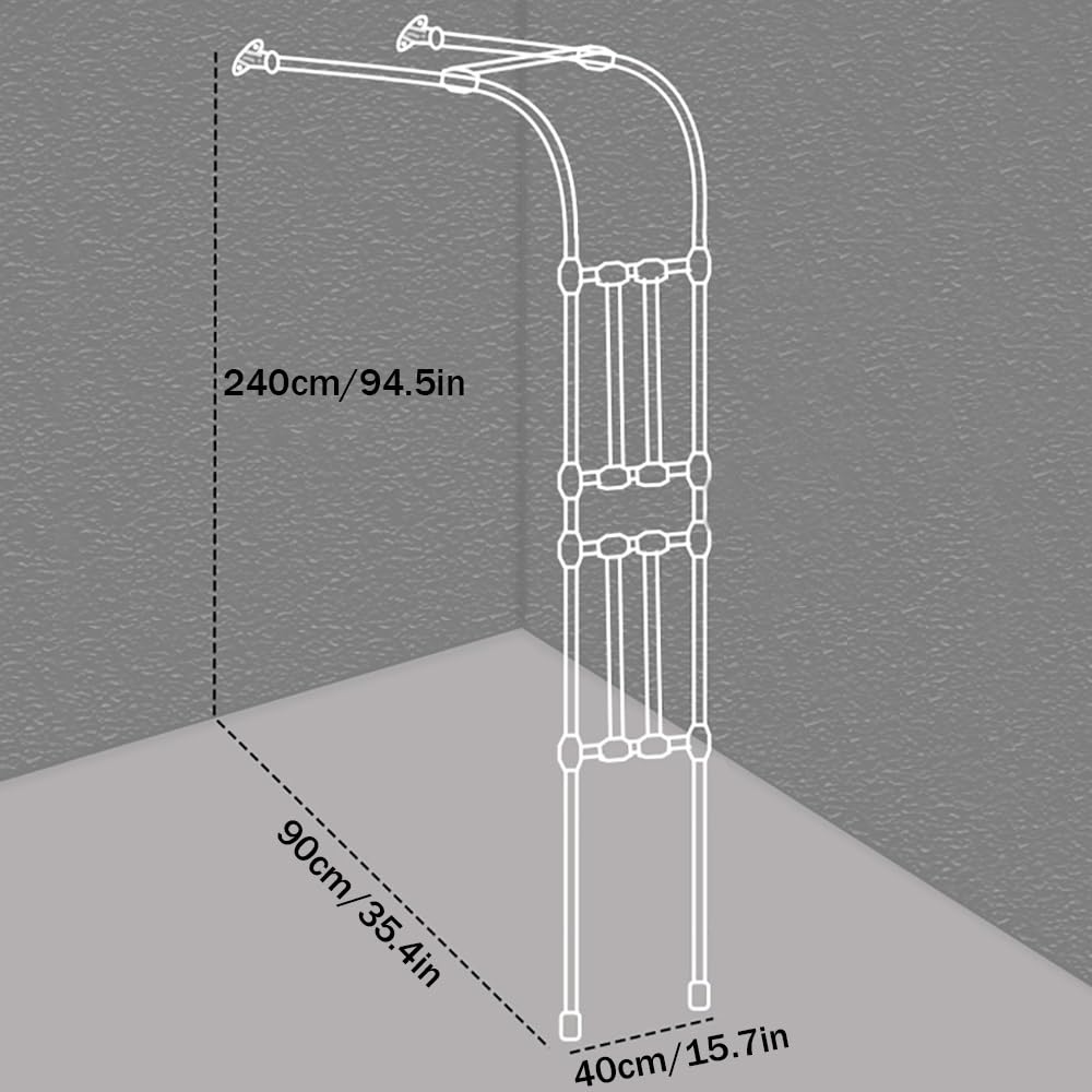 Metalowa podpórka do roślin pnących, odporna na warunki atmosferyczne, ogrodowa krata, dekoracje ślubne, czarne (szer. 90 x wys. 240 cm) – idealne do roślin ogrodowych