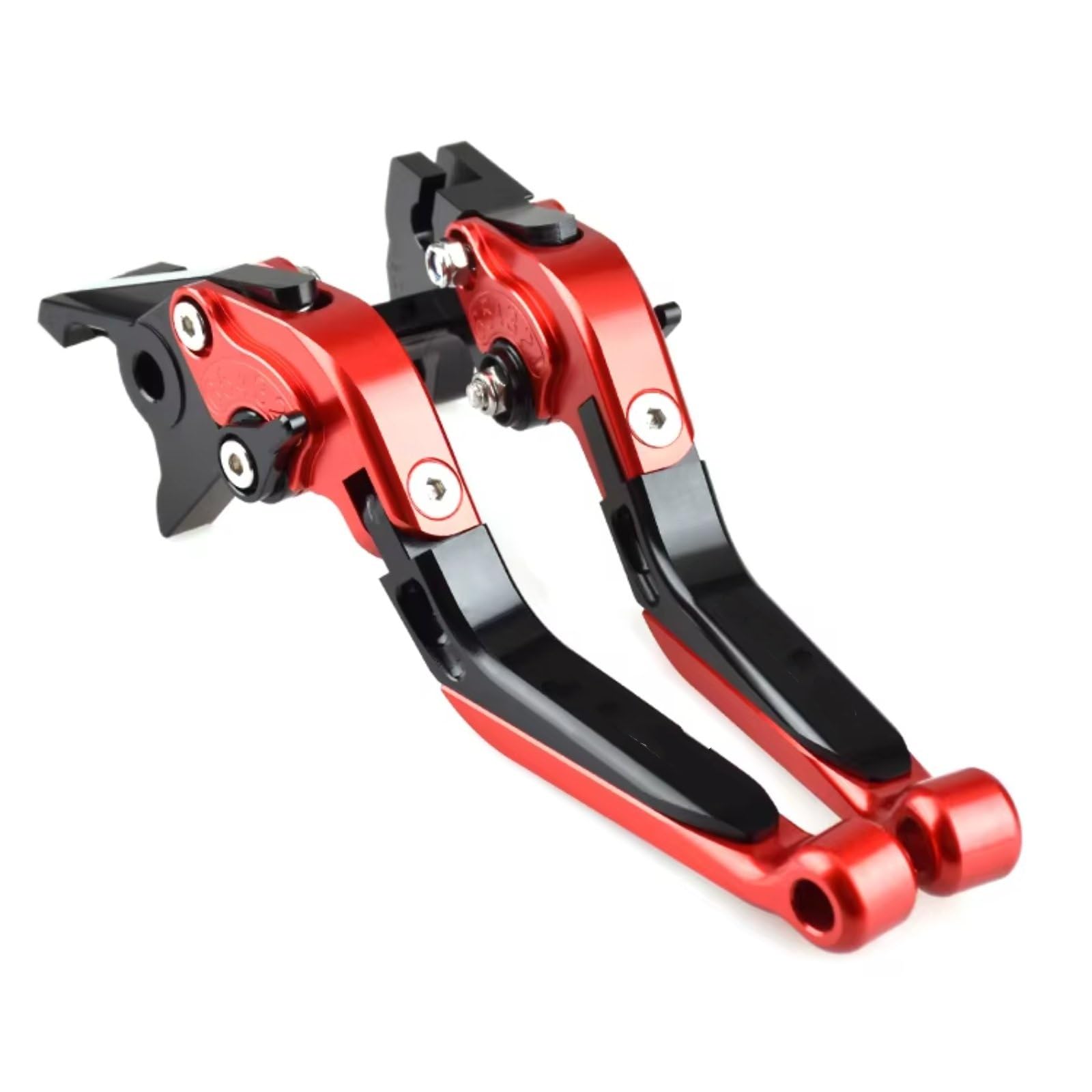 Naojino Red-Black Brake Clutch Levers Motorcycle Cnc Adjustable Folding Extendable Brake Clutch Levers Handle For Cb650f For Cbr650f 2014-2025 Motorcycle Brake Clutch Levers(Red-Black)