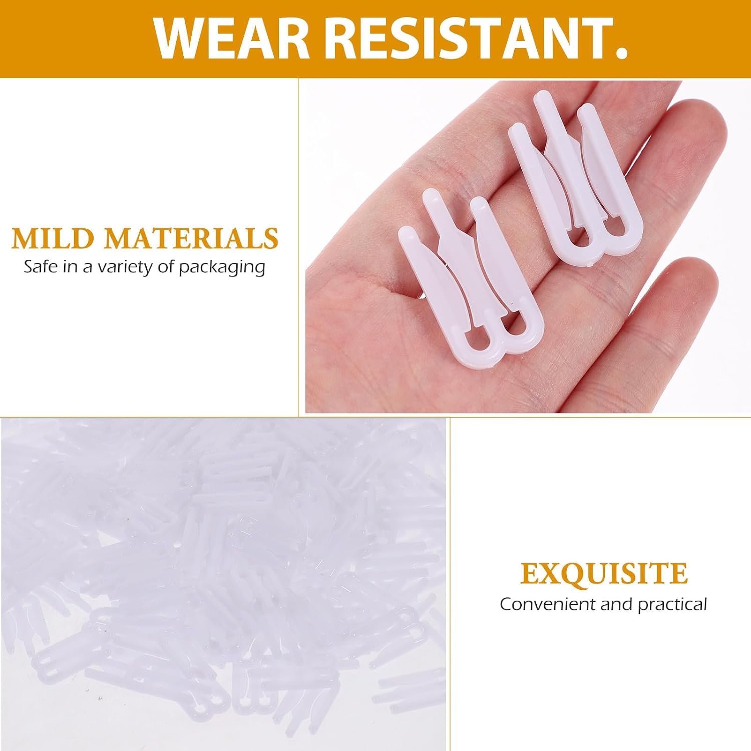 500Pcs Plastic Shirt Packing Clips Clothes Fixing Gadget Garment Clamps for Men Women Home Laundry Storage image 4