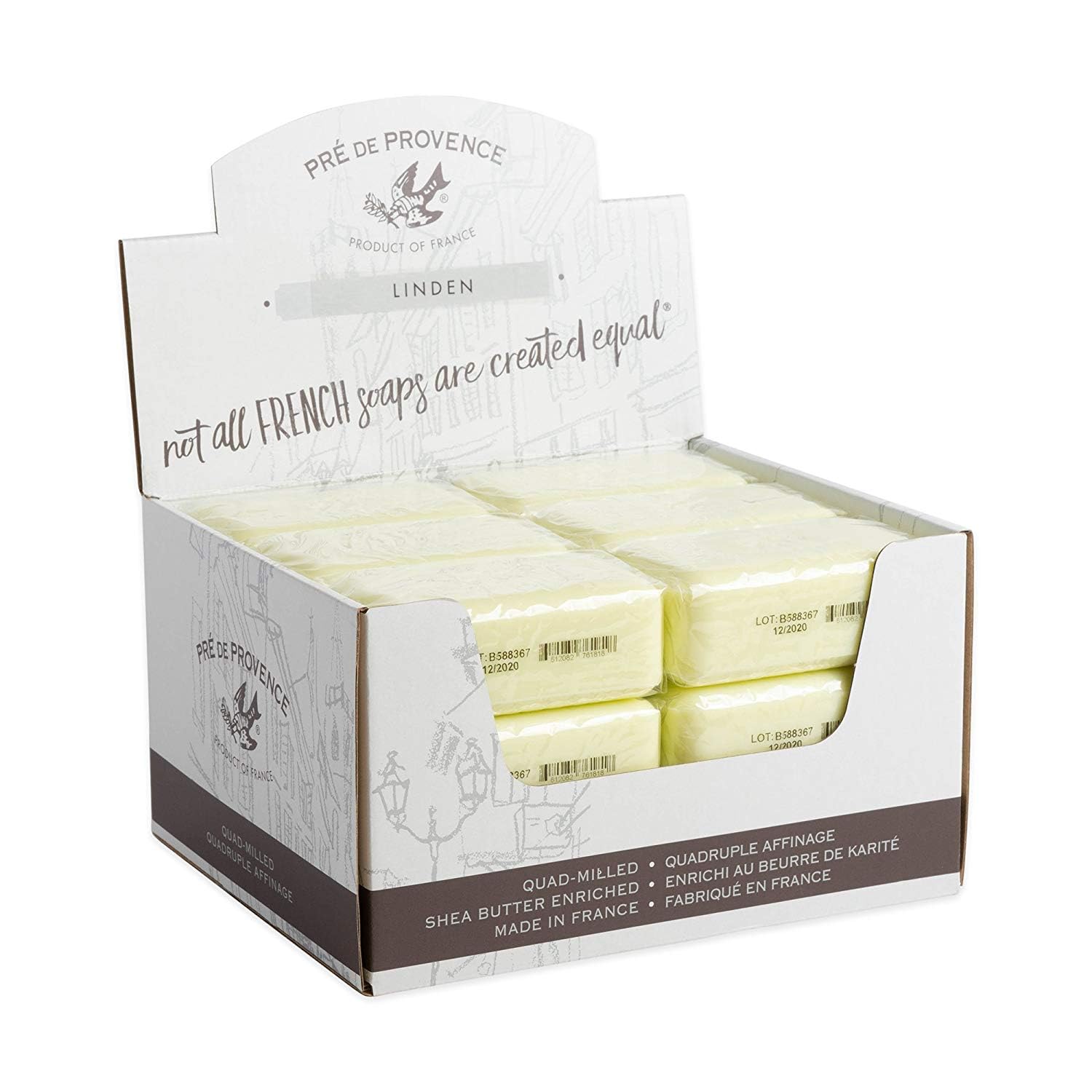 Pre de Provence 150g Soap, Case of 18 - Linden