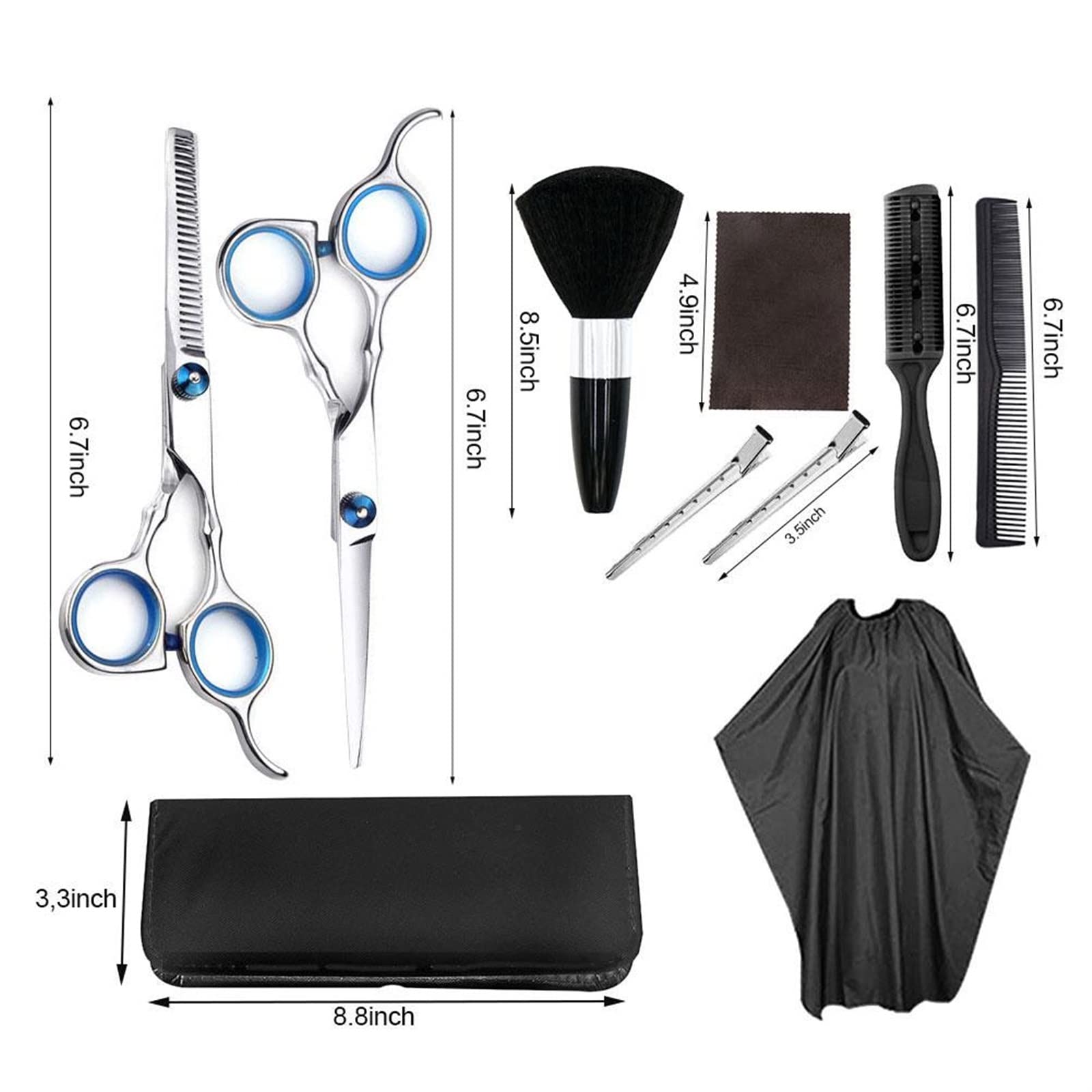Zestaw Nożyczek Do Strzyżenia I Przerzedzania Włosów Barber Bag Profesjonalny Zestaw Nożyczek Do Strzyżenia Włosów Zestaw Do Fryzjerstwa W Pomieszczeniach Z Grzebieniem I Peleryną