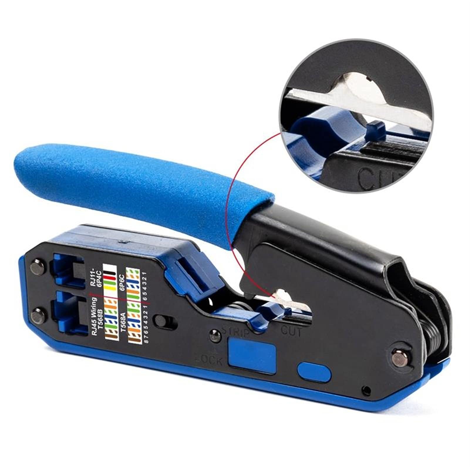 Crimpatrice RJ45 Tool Network Crimper Cable Stripping PLier Stripper per RJ45 Cat6 Cat5e Cat5 RJ11 Connettore RJ12(A2)
