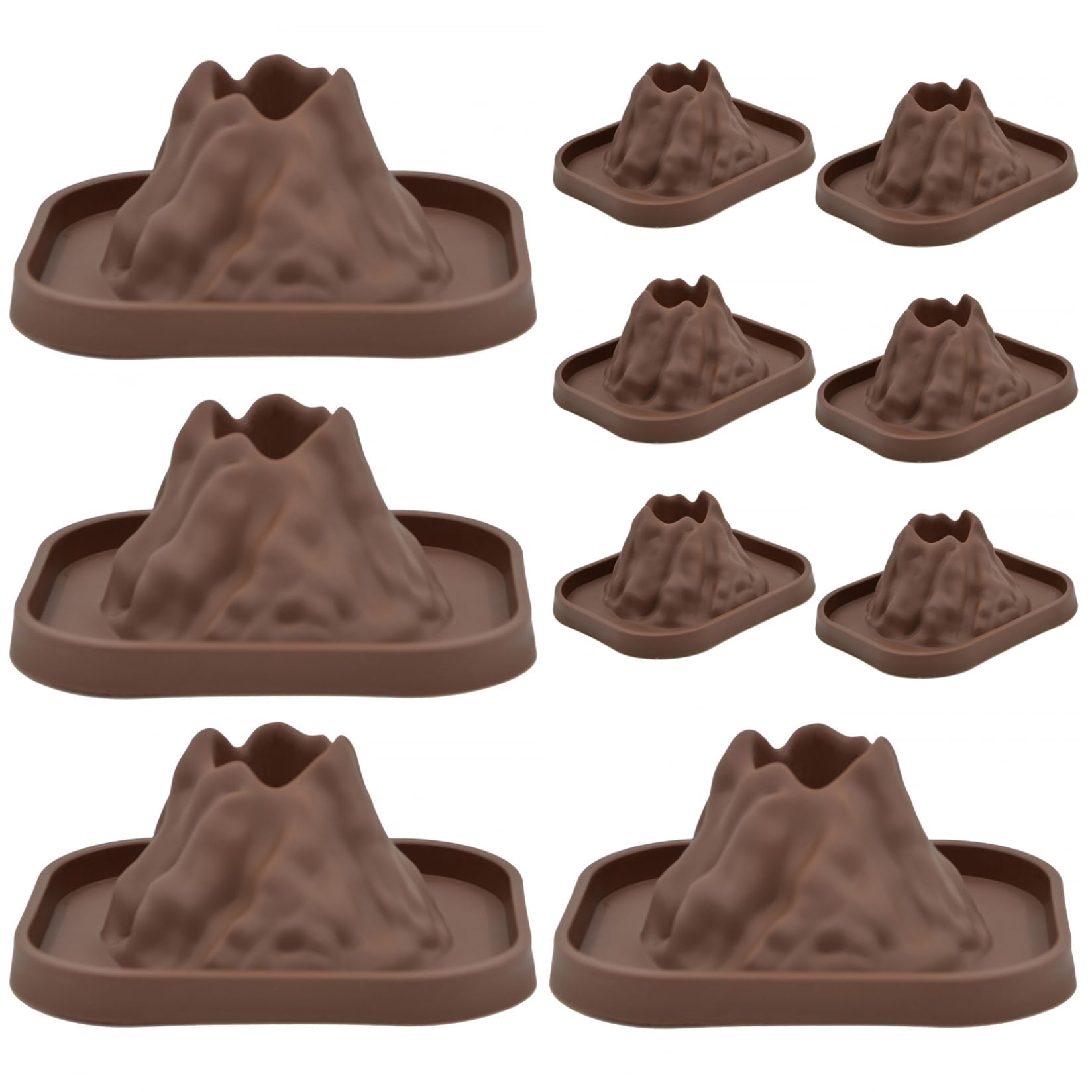 Ameble 10Pcs Reusable Mini Volcano Shells for DIY Science Eruptions, Creative Learning Activities and Geography Experiments, Volcano Kits for Kids 4-6