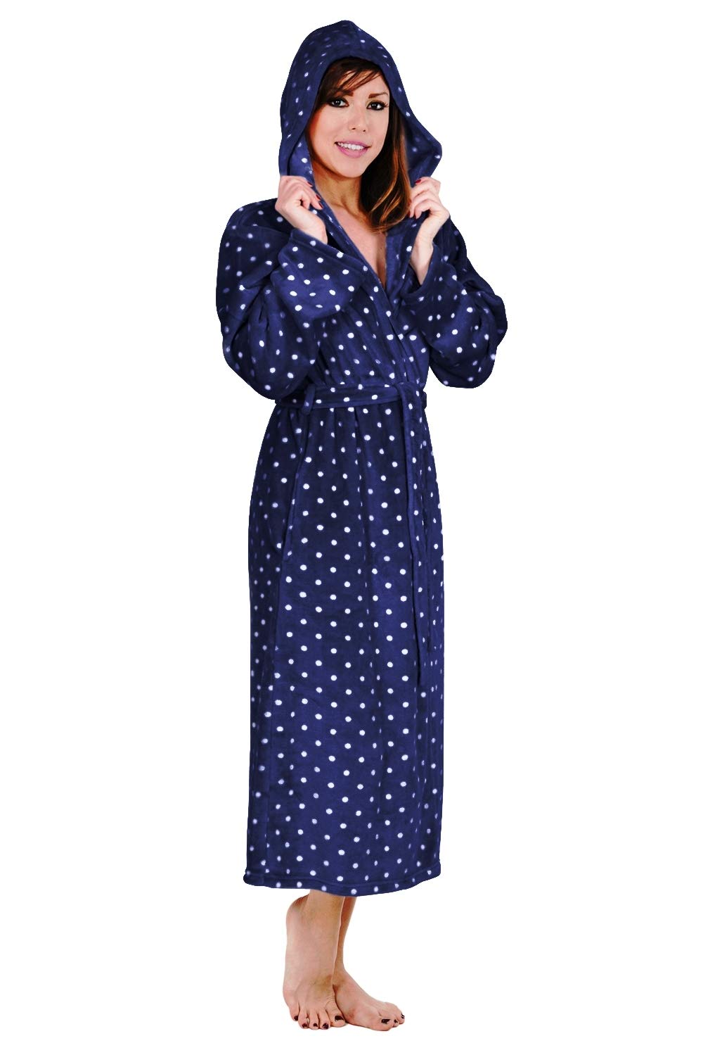 Hoodie Robe Plush Hooded Robe Spa Bathrobe Hoody Robe Long Robe Plus Size Avail