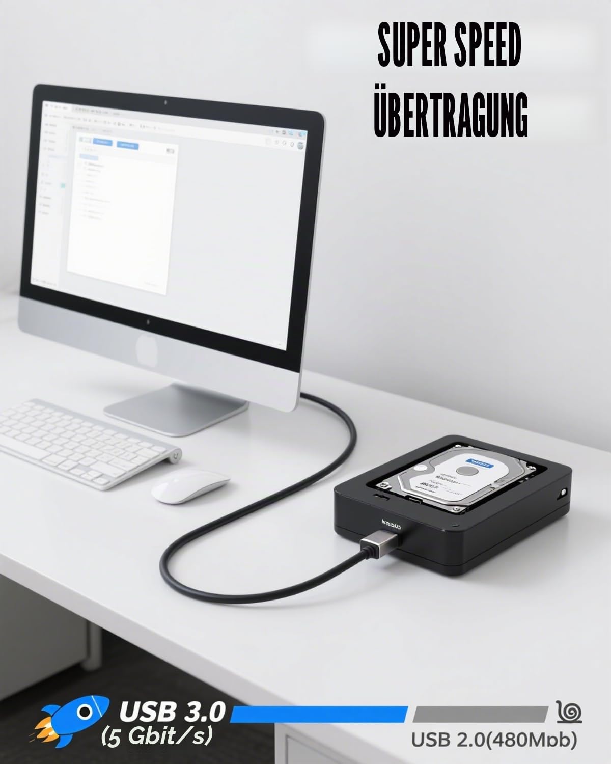 USB 3.0 Verlängerungskabel 15 m, USB-A auf USB-C, 5 Gbit/s, Aktiv | 2 Signalverstärker-Chips, USB-Netzkabel, vergoldete Stecker und doppelte Abschirmung für SSD, Kamera, VR, Drucker und Scanner