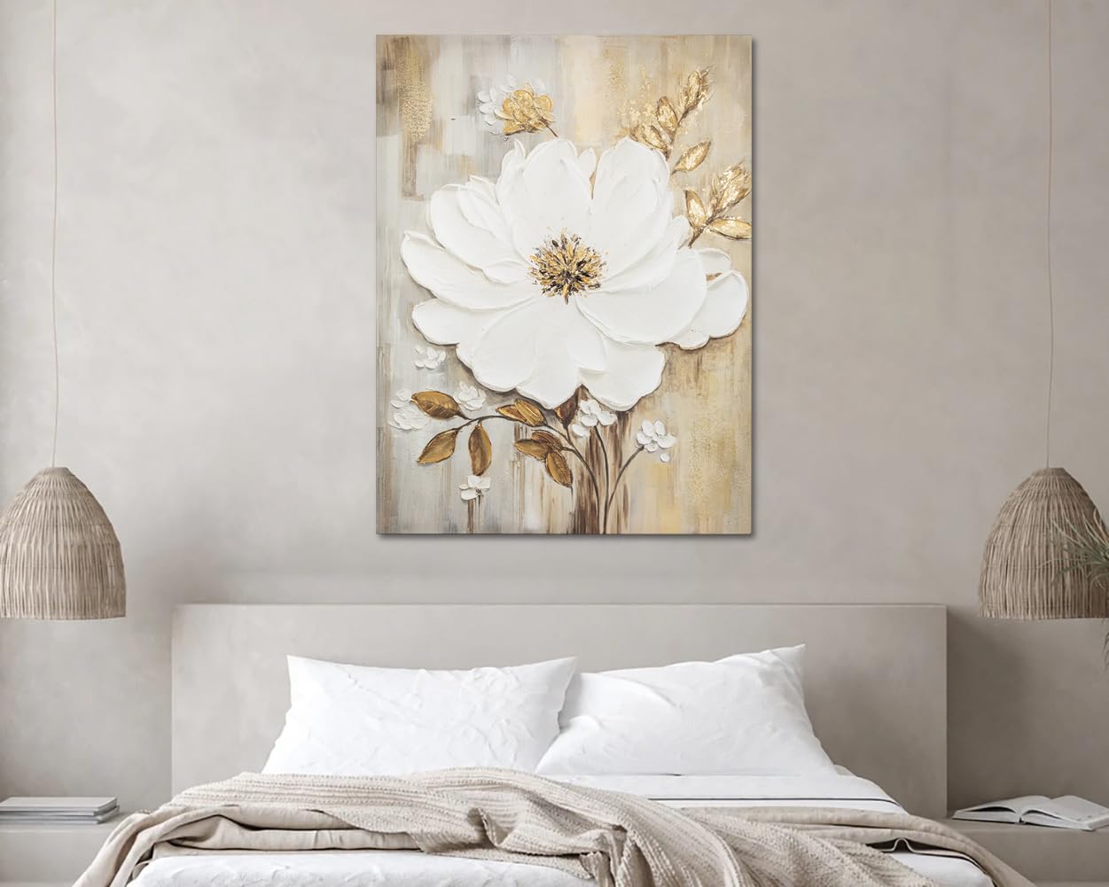 White Magnolia Canvas Wall Art Modern Floral Painting Peony Flower Pictures Blooming Flowers Wall Art White Floral Print Magnolia Flower Painting Large White Modern Flower Wall Art 16x24inx3 No Frame White Magnolia Canvas Wall Art Modern Floral Painting Peony Flower Pictures Blooming Flowers Wall Art White Floral Print Magnolia Flower Painting Large White Modern Flower Wall Art 16x24inx3 No Frame