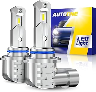 AUTOONE 9005 LED Bulbs, 14000LM Super Bright 9005 Bulb for High Beam, 6000K White 9005 Automotive Light Bulb, Mini Size Plug and Play Canbus Ready HB3 LED Bulbs, 2 Pack