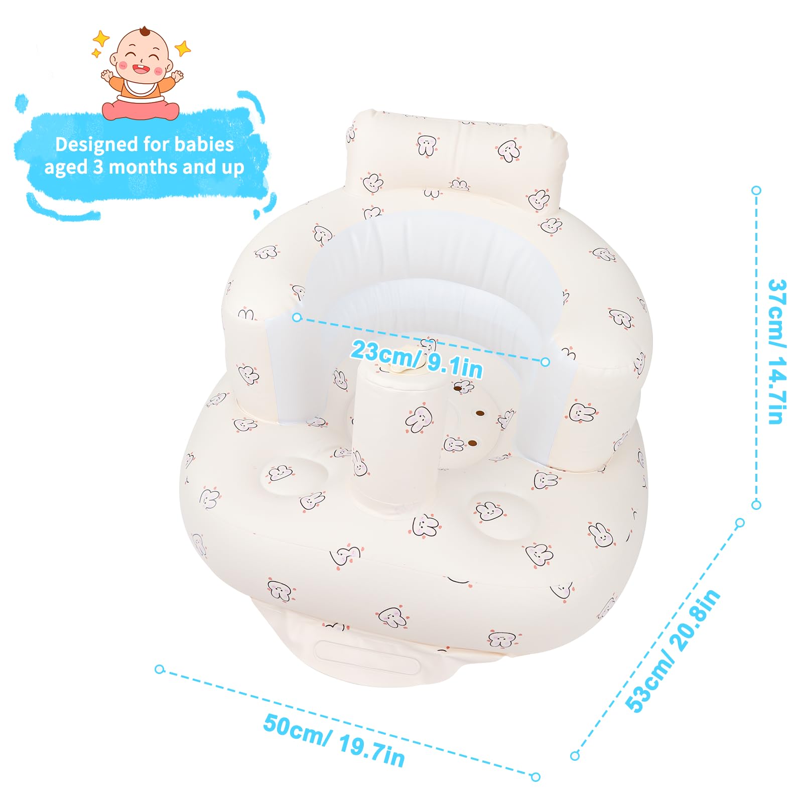 Asiento Inflable Para Bebé, Silla Inflable Transpirable Para Bebé, Silla Infantil Portátil, Asiento De Suelo Seguro