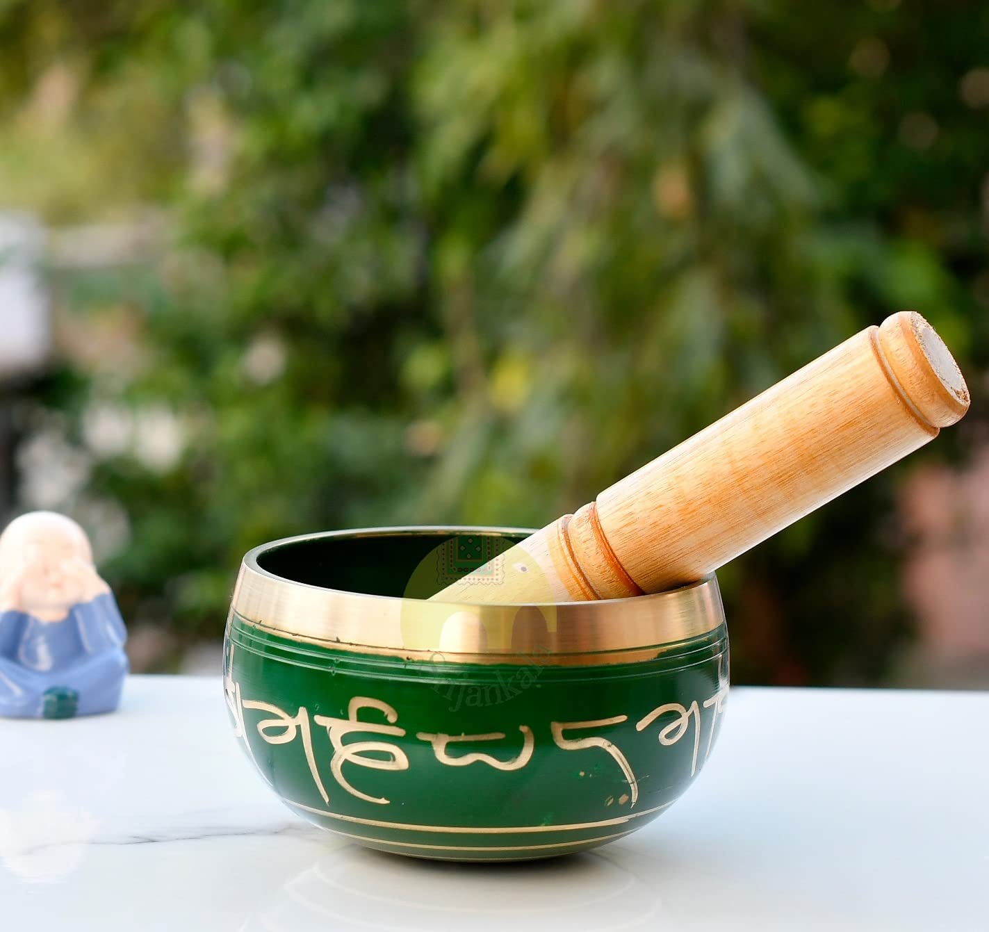 SRIJANKALA Prayer Instrument with Wooden Stick Meditation Bowl Music