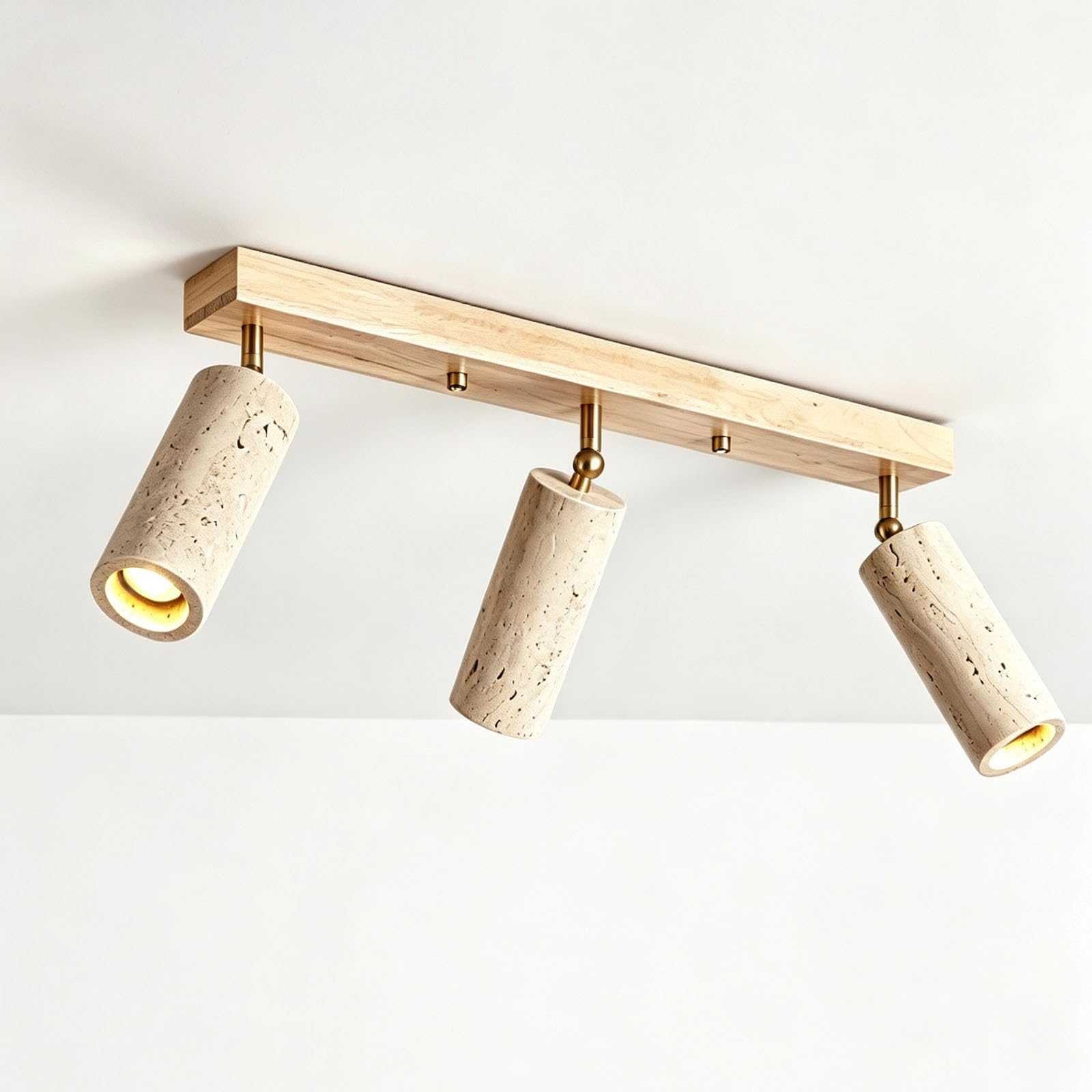 LUOYAOB Travertine Ceiling Spotlight 4 Light Track Lighting Fixture