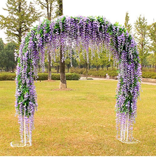 Dearhouse 6 Pieces 3.6 Feet Artificial Wisteria Garland, Artificial Flowers Garland Silk Wisteria Vine Hanging Flower For Wedding Home Party Garden Outdoor #TOP4