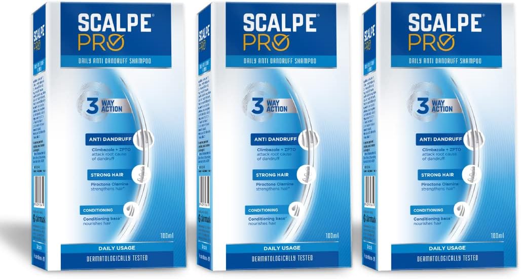 Scalpe Pro Daily Anti-dandruff Shampoo with conditioning base, For Strong and Smooth hair | 100 ml (Pack of 3)