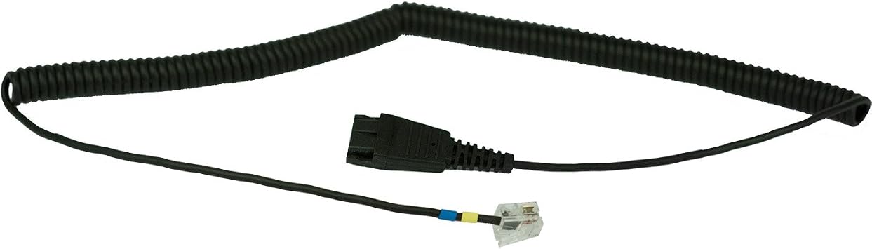 Jabra GN8000 Quick Disconnect QD Coiled Bottom Cord 01-0203