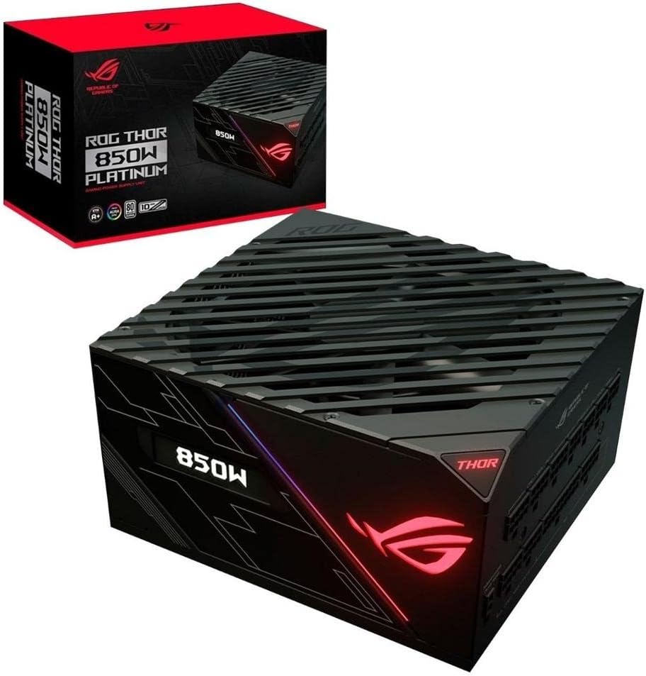 ROG Thor Certified Fully-Modular RGB Power Supply with LiveDash OLED Panel Black ROG-THOR-850P