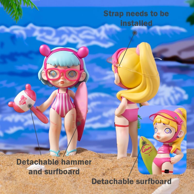 Laura Blind Box Figures Pool Fight Series Surprise Kawaii Toys Cute Figures Blind Bag Action Figures