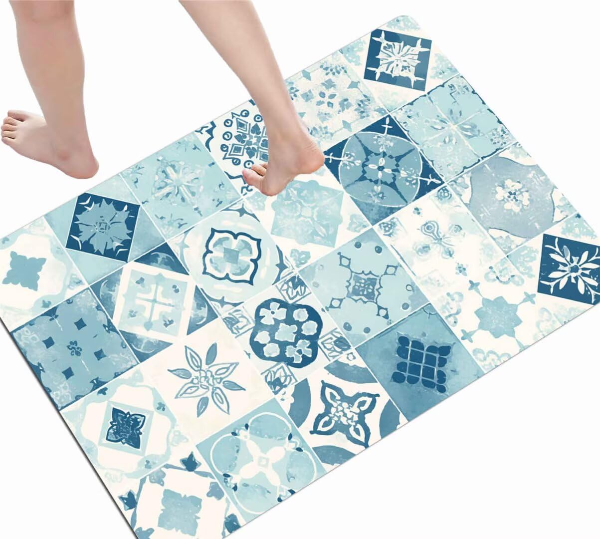 Tapis de salle de bain doux et antidérapant à séchage rapide