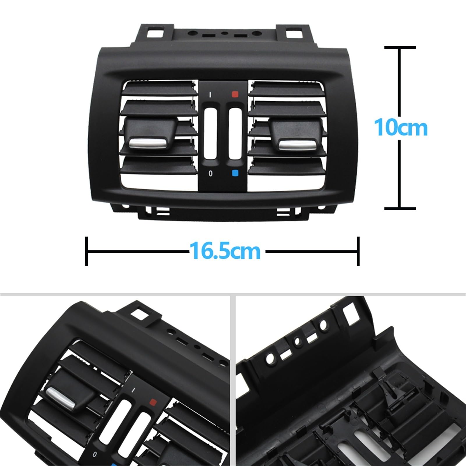 Sortie d'aération du climatiseur LHD RHD – Grille de Ventilation de climatisation arrière de Voiture, Panneau de Sortie de Remplacement adapté à BMW X3 X4 F25 F26 2011 – 2016 64229200888