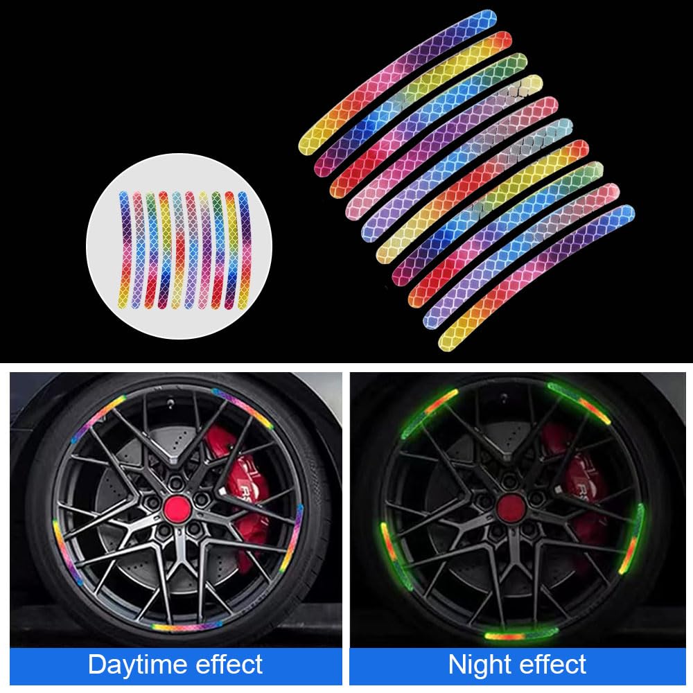 50 Reflektierende Aufkleber Für Kinder - Sicherheitsaufkleber Fahrrad Helm