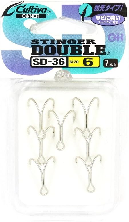 Owner SD-36 Double Hook, Stinger Double, No. 6 11578