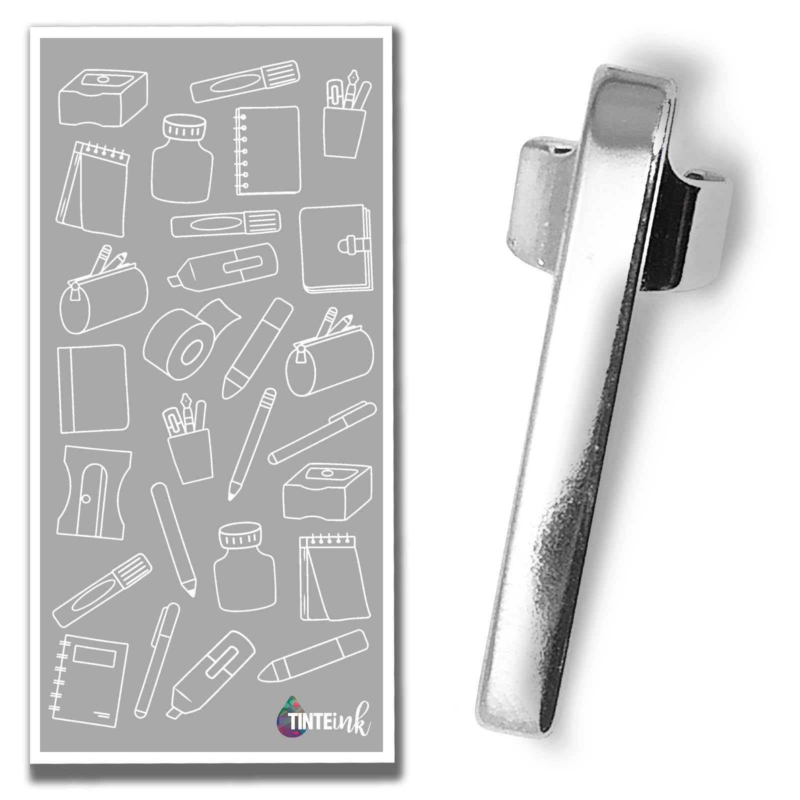 Fisher Bullet space pen Clips Compatible with Bullet pens - Chrome/Gold/Black/Plain/Chevron Choose Style (Plain, Chrome)