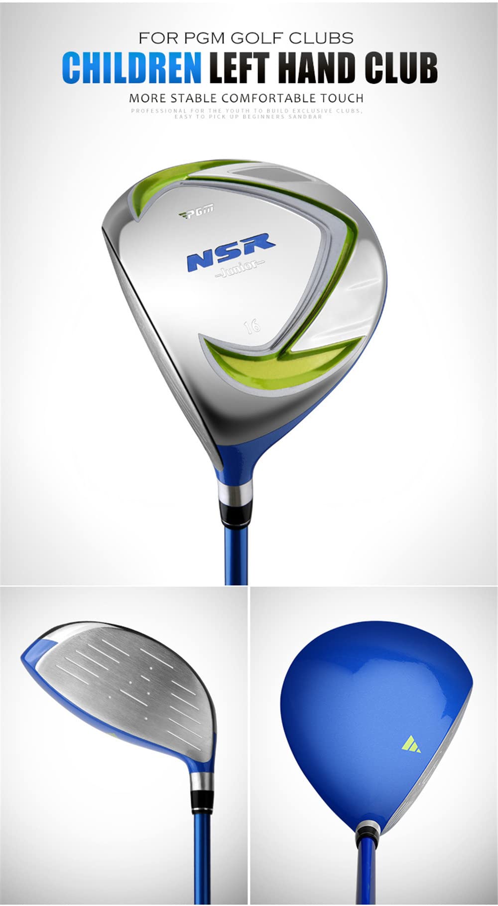 Gaucher Kids Golf Club #1 Bois/Hybride Golf Driver pour Filles & Garçons avec Tiges Graphite et Golf Headcover