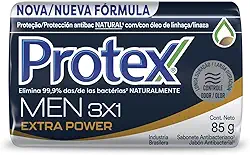 Sabonete Masculino Antibacteriano em Barra Protex Men 3 em 1 85g
