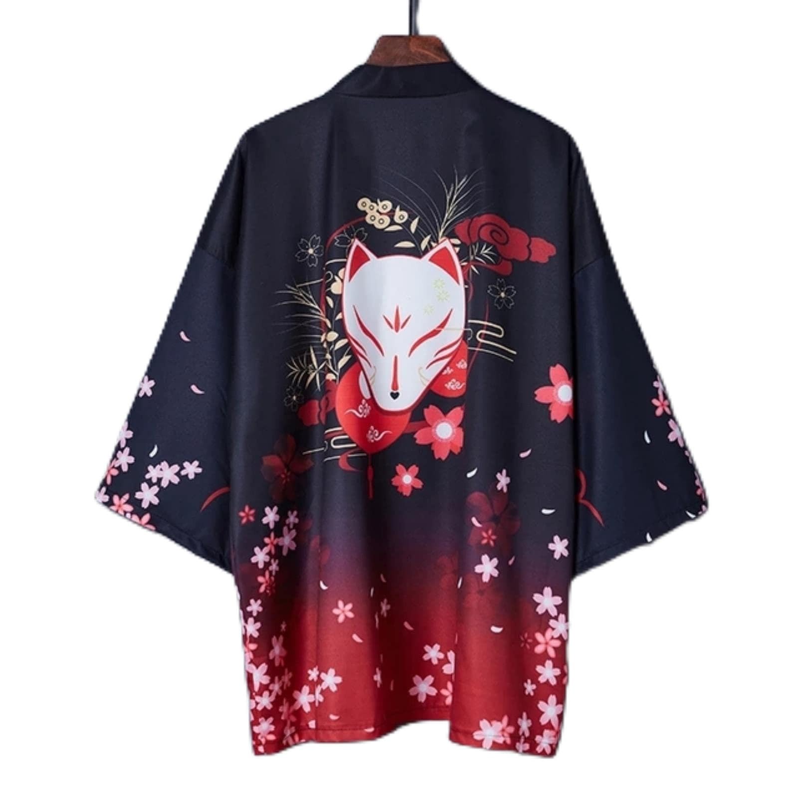 SARGE SARGE Japonés Original Hombre animación Tejido Kimono Cardigan Yukata Hombre Kimono Chaqueta Hombres Japón Harajuku Streetwear Samurai Ropa