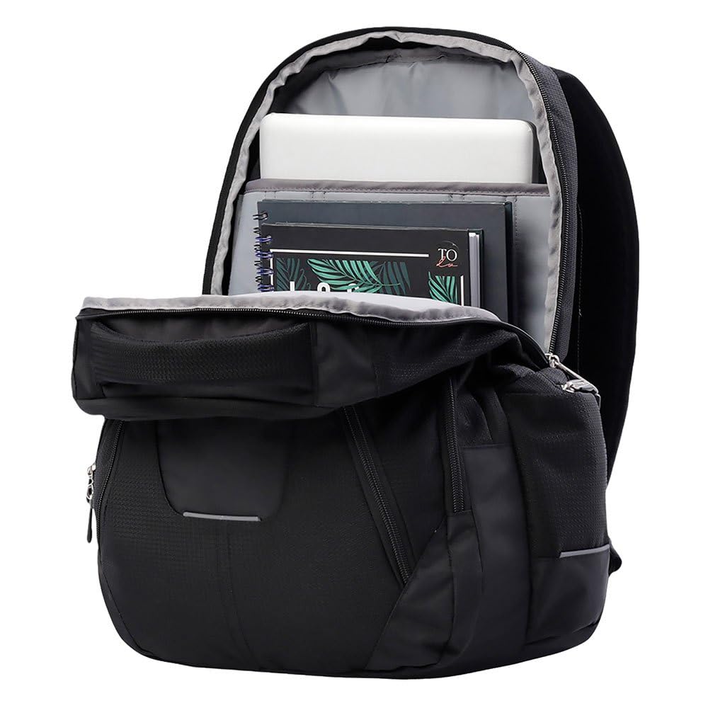 TOTTO - Mochila para Ordenador Portátil de 15,4 Pulgadas, Modelo Polixan 2.0, 3 Compartimentos, Bolsillo s Laterales, Correa para Maleta, Espaldar Ergonómico, Cómodas Correas en S