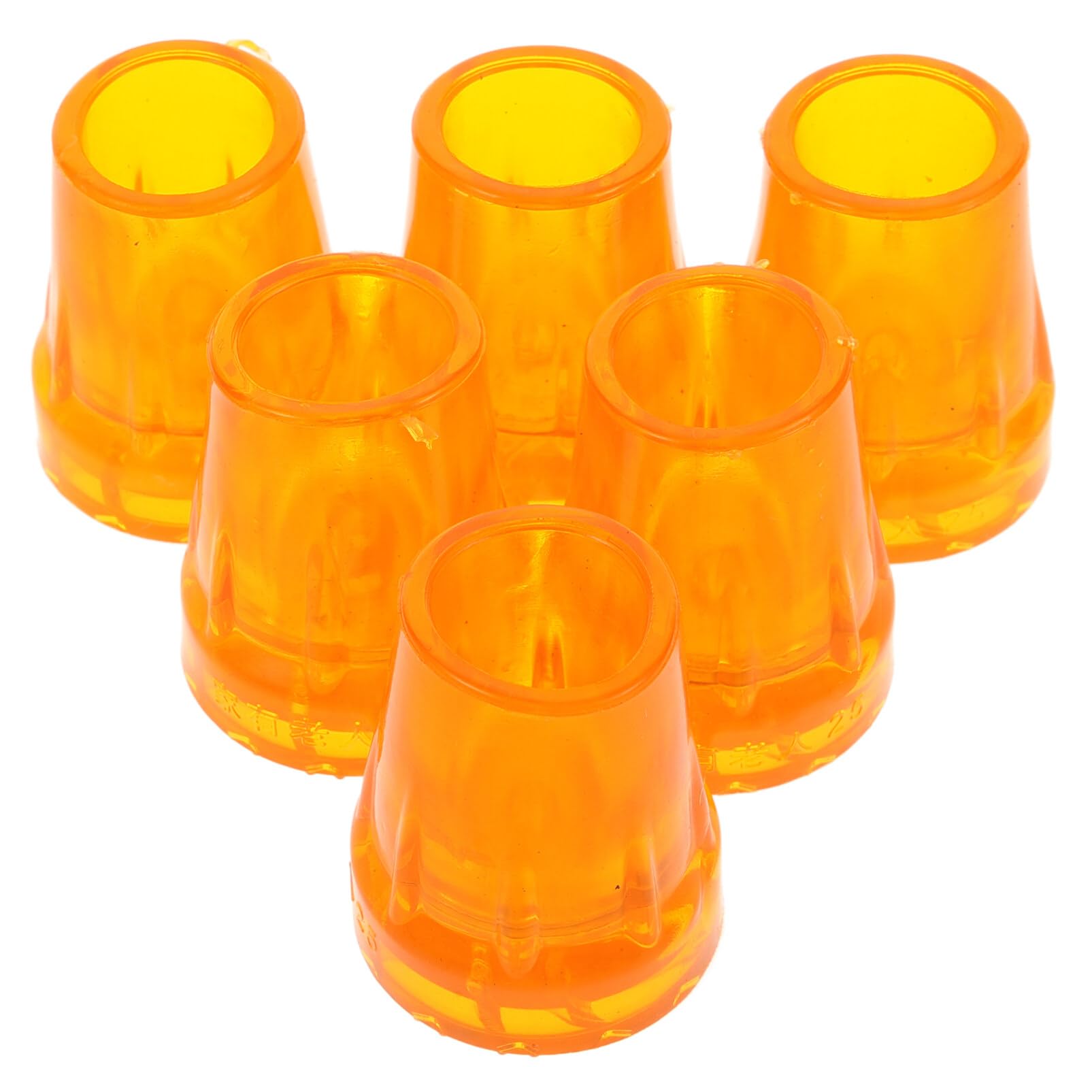 Beavorty 6pcs Crutch Tips Heavy Duty Replacement Rubber Cane Tips Walking Stick Tips Shock Absorption Foot Covers Cap Protectors for Trekking Hiking Poles
