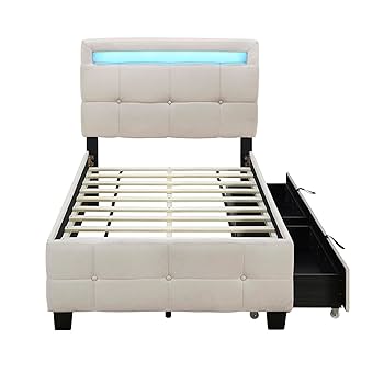 Amazon.com: Harper & Bright Designs Twin Size Bed Frame with