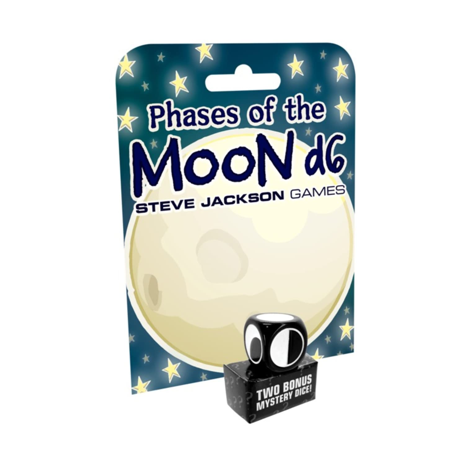 Phases of The Moon d6 | 19mm Six-Sided Die | Includes Two Mystery Dice | Tabletop Roleplaying Games | RPG | from Steve Jackson Games