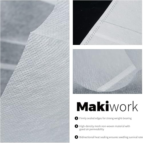 Miniatura 4 de 200 bolsas de vivero de plantas no tejidas, bolsas de siembra de plantas al aire libre, contenedor de macetas de plántulas, bolsas de tela para