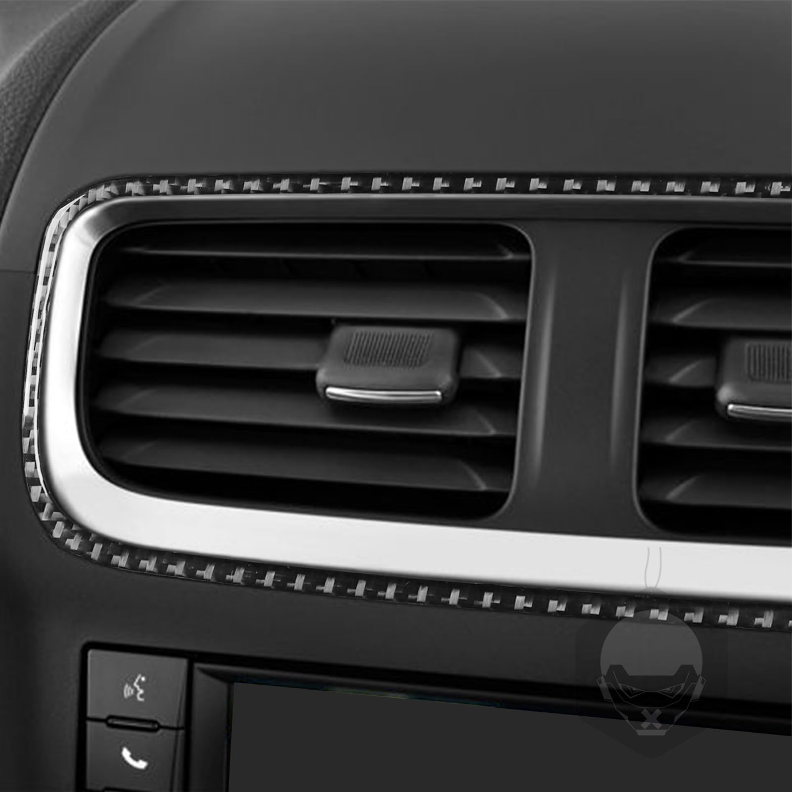 Renueva Tu Dodge Avenger: Molduras De Fibra De Carbono Real Para Salidas De Aire (4 Piezas)
