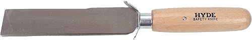 Hyde Tools 60600 - Cuchillo de punta cuadrada con mango de madera de seguridad, calibre 16 de 5 pulgadas