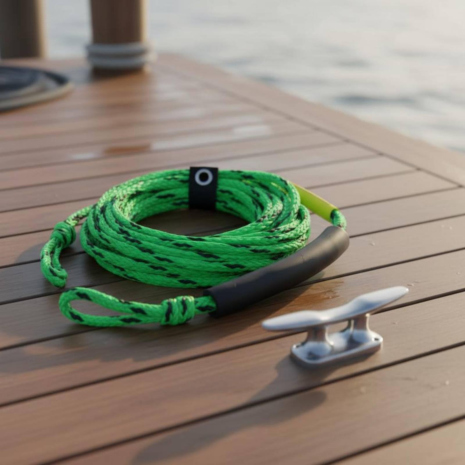Homyl Towing Rope Intrecciato 16 Fili con Galleggianti e Ganci | in Acciaio Inox Resistente per Uso in Acqua Dolce e Salata, Adatto per Traino Ciambelle Barca, Sport Estivi