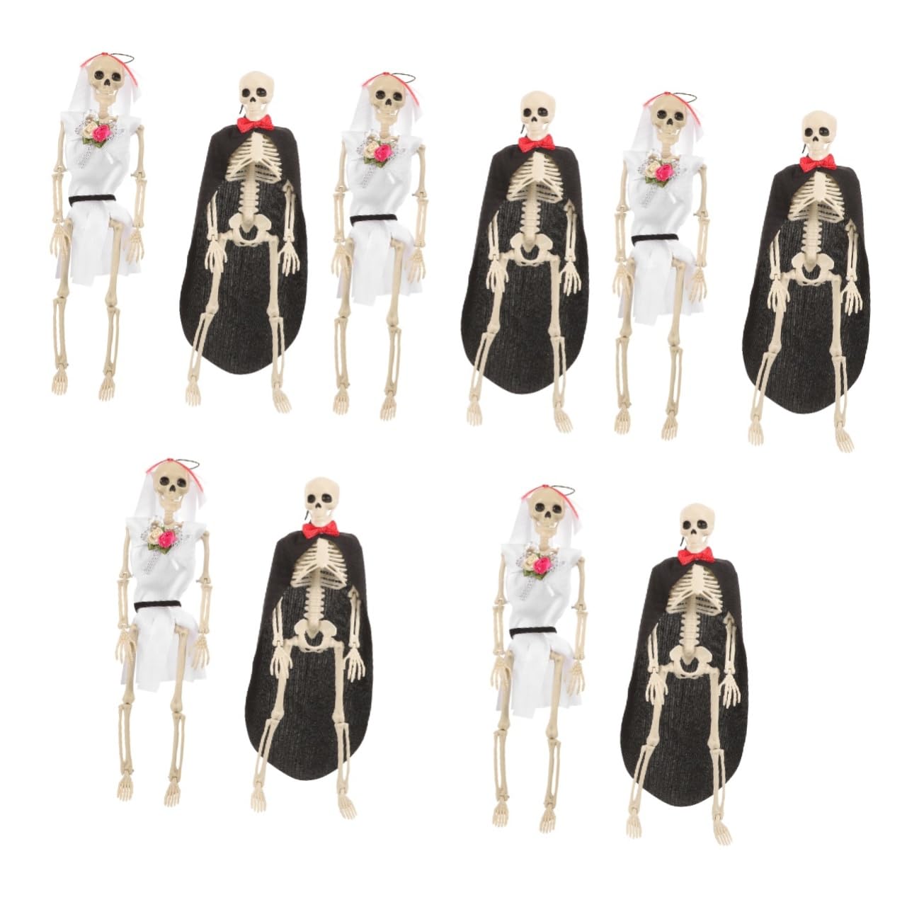 SUPVOX 5 Set Scheletro Di Halloween Arredamento Tavolo Scheletro Oggetti Di Scena Della Casa Stregata Halloween Party Scheletri Halloween Scheletro Di Simulazione Plastica 2 Pezzi * 5