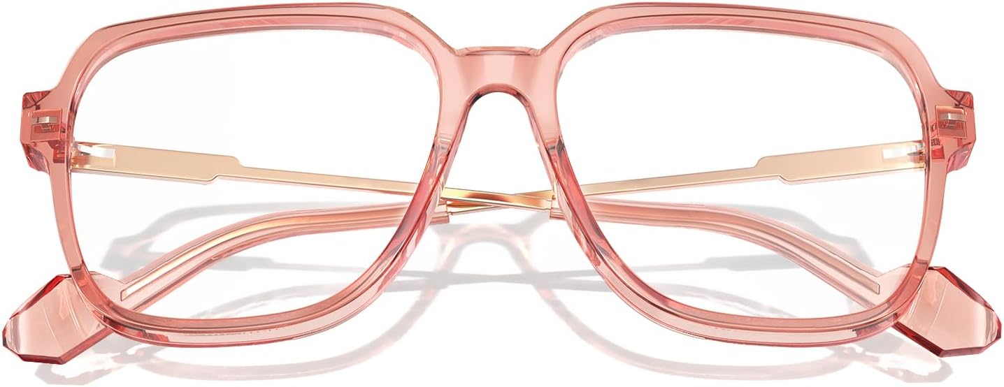 VISOONE Oversized Blue Light Blocking Glasses with Chic Square TR90 Frame and Metal Temple for Women Men REMY - Image 4