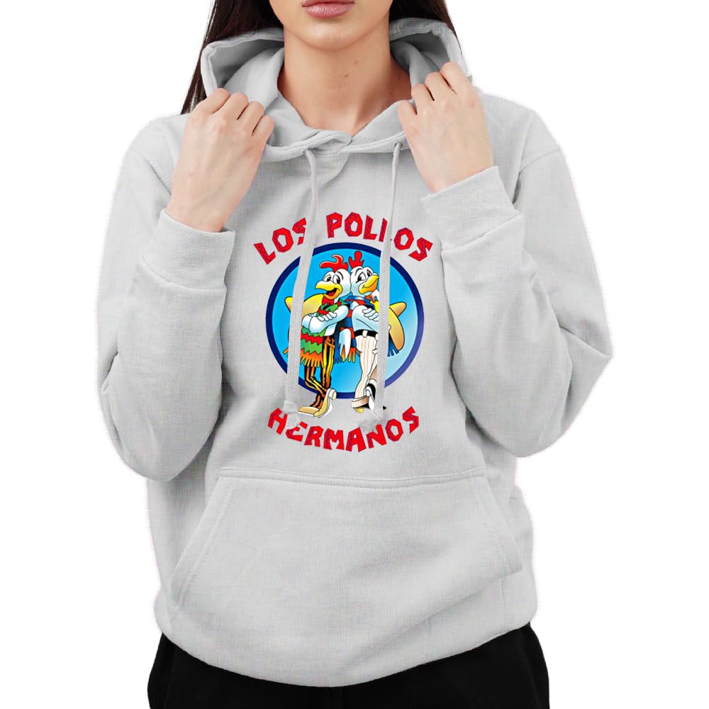 Inspired Los Pollos Hermanos Break Bad Restaurant Hoodie (Grey, Small)