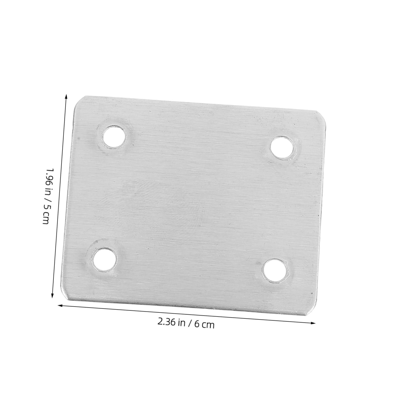 SOLUSTRE Metal Joining Plates for Wood 10pcs Stainless Steel Flat Plates Furniture Brackets Straight Plates 4-Hole Design Sturdy