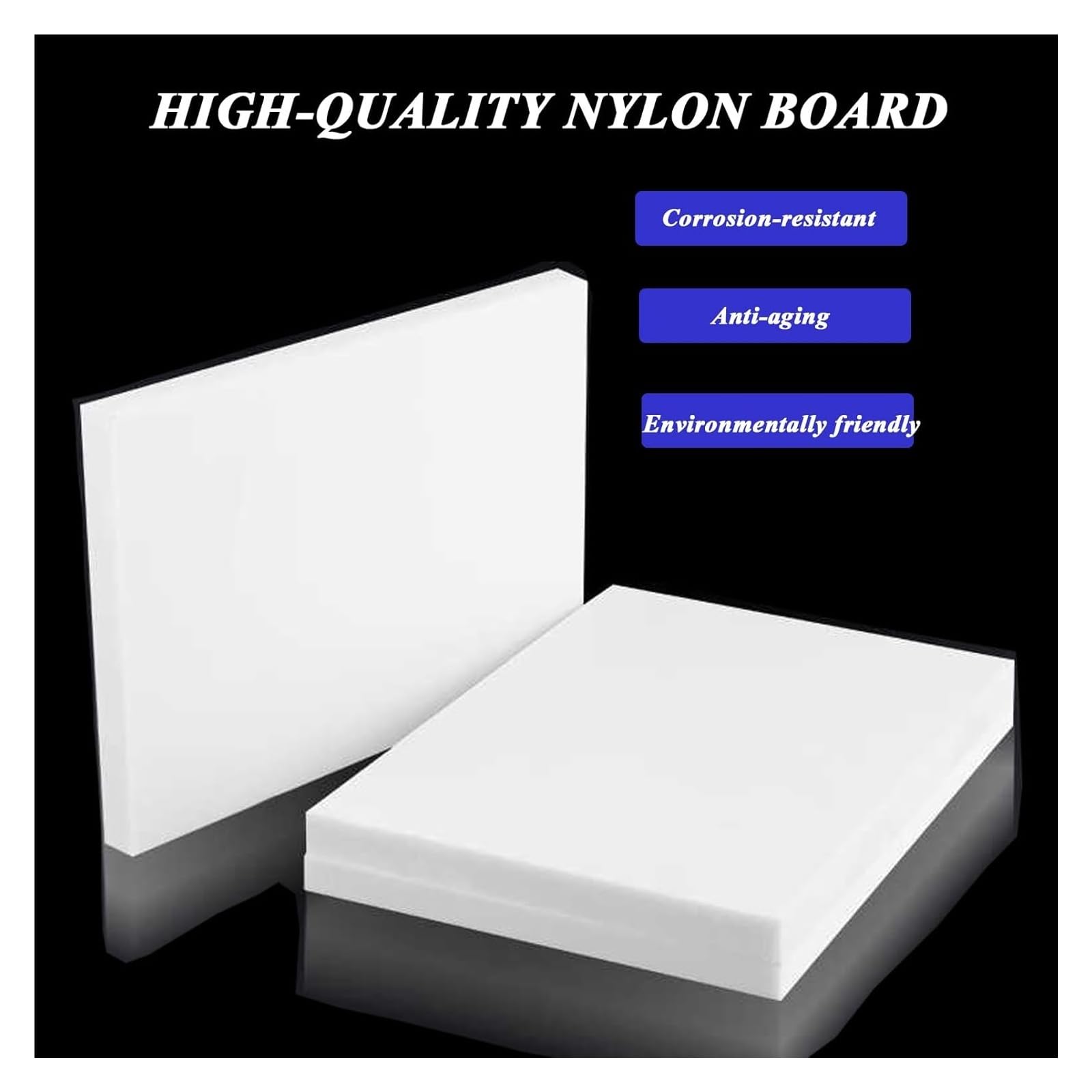 3 Stück 300 mm x 500 mm weiße Nylonplatten mit einer Dicke von 5–10 mm, geeignet for Heimwerker, Bauwesen und Maschinenbau(6mm)