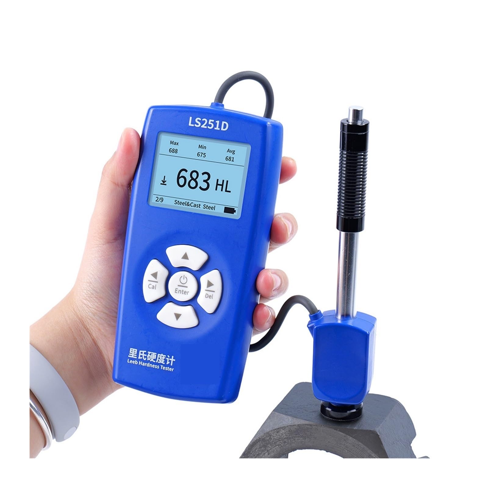 LNHHG Portable Hardness Tester LS251D High Precision HRC HRB HRA HB HS HV Leeb Hardness Tester for Steel
