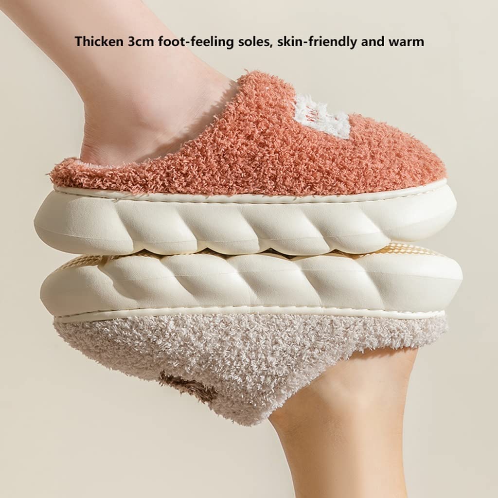 Zapatillas Zapatos de algodón ligeros y cómodos, zapatillas de casa antideslizantes antideslizantes de invierno para mujer, zapatillas suaves y esponjosas cálidas para mujer Zapatos de algodón