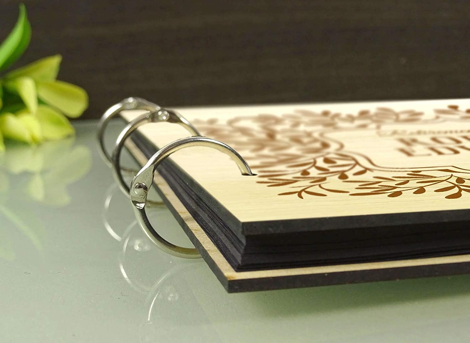 Darling Souvenir Personalized Retirement Party Wood Engraved Guest Book, Photo Album Custom Scrapbook