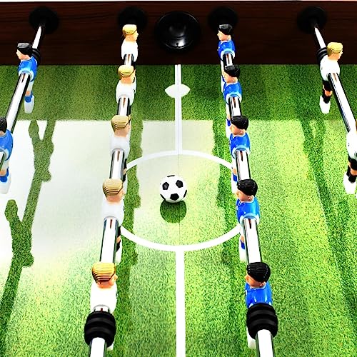 Hommdiy Kickertisch 60kg Stahl Tischkicker Tischfußball Fussballtisch Braun – Bild 6