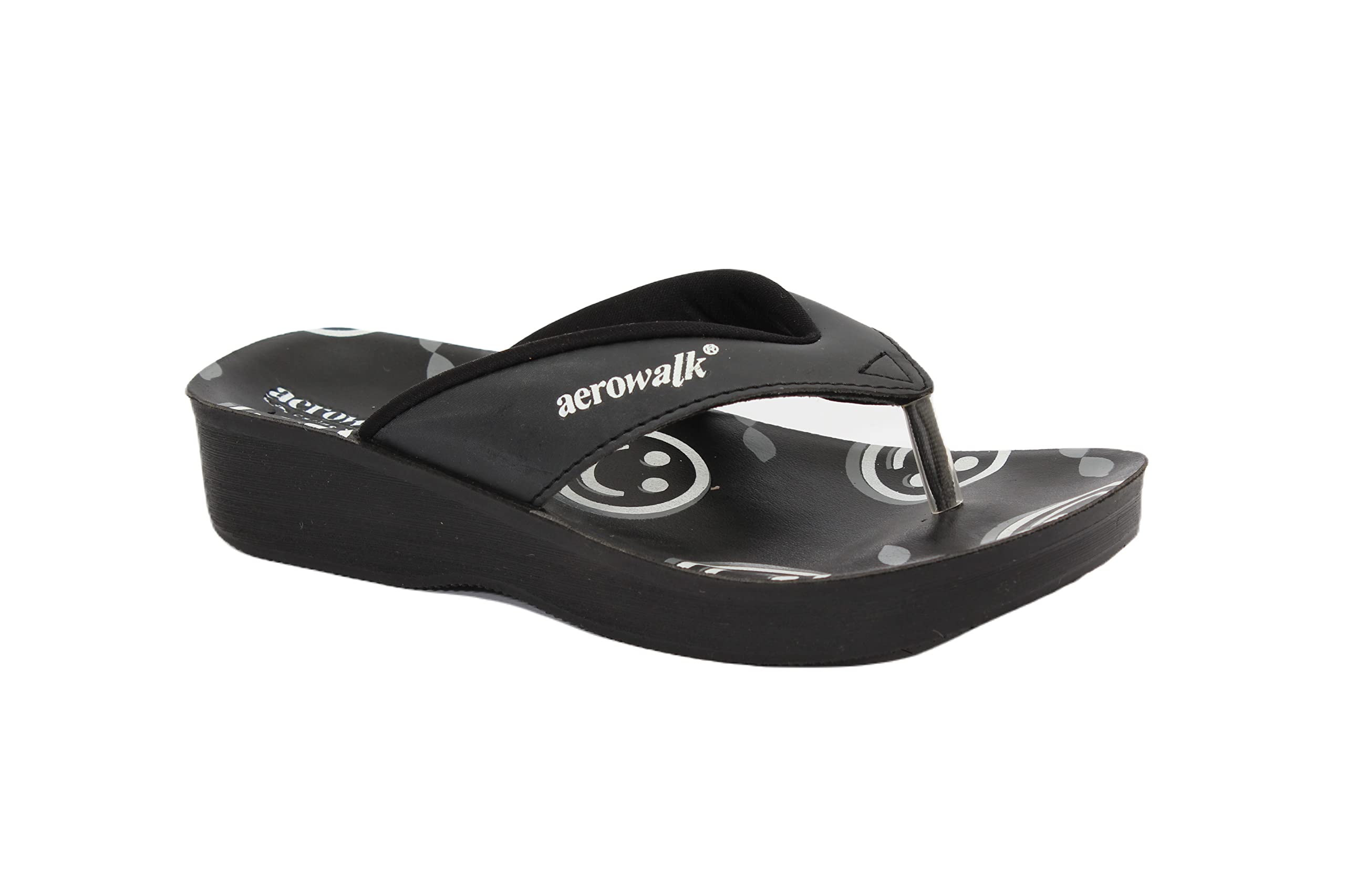 aerowalk Stylish Fashion Sandal/Slipper for Women | Comfortable| Lightweight | Anti Skid | Casual Office Footwear (0895_BLACK)-picture-13