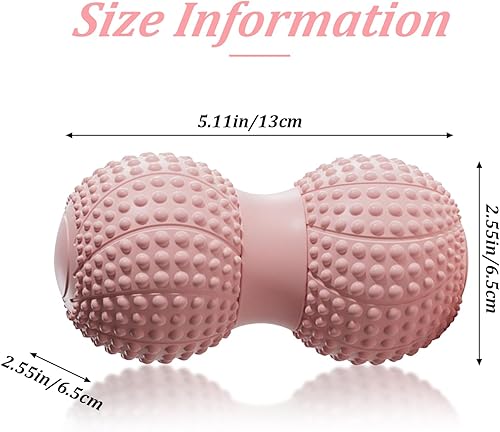 Miniatura 7 de Bola de masaje de maní para tejido profundo, terapia de punto de activación, liberación miofascial - Rodillo de espuma de lacrosse doble para