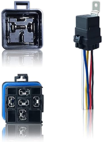 neynavy 1 relé y arnés impermeables de 4030 AMP 12 V CC, cables de cobre estañado de 12 AWG, relé automotriz SPDT de 5 pines para barcos,