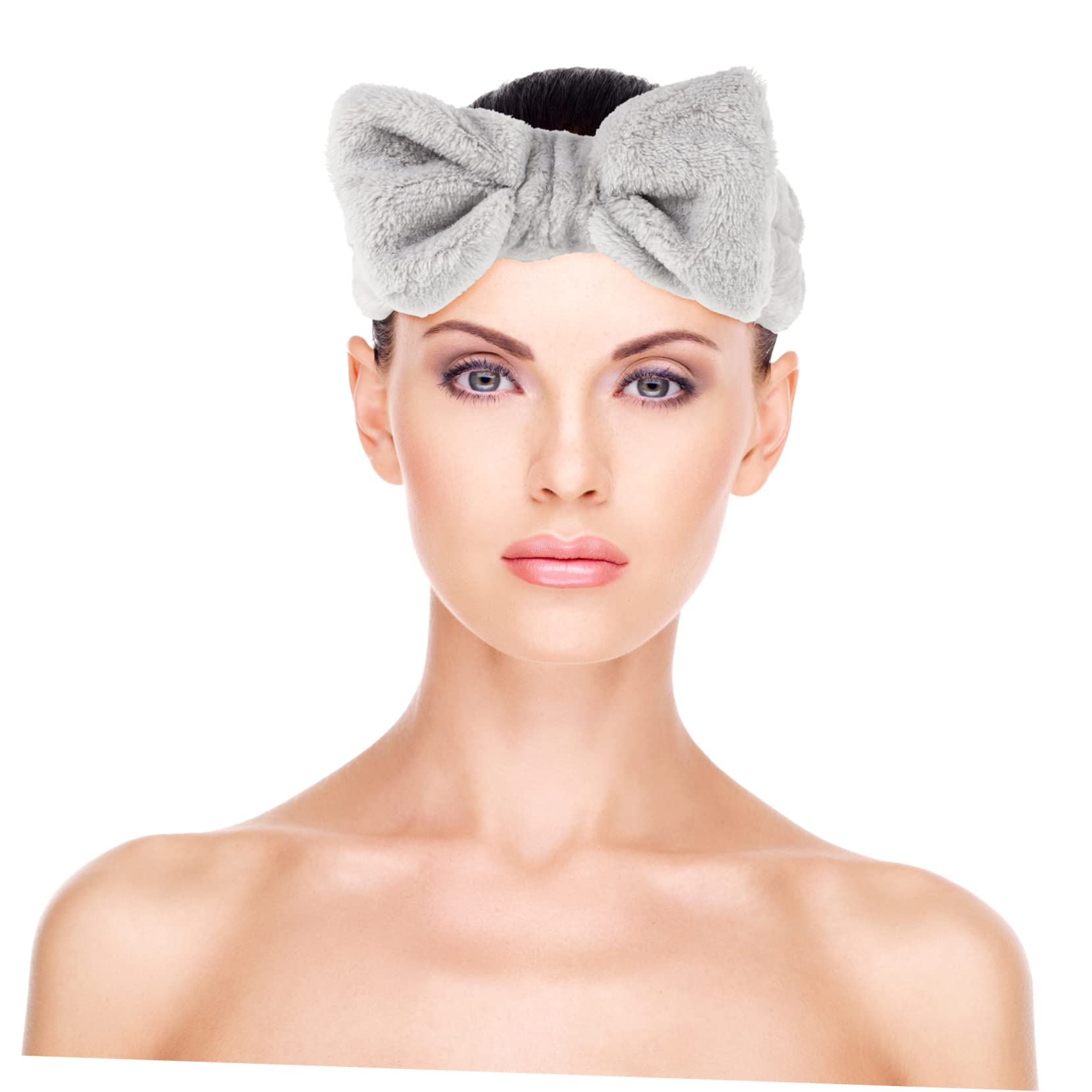 FRCOLOR 3 Set Di Fasce Per Il Trucco Soffici Con Fiocco Per Elastici Da Donna Fascia Per Il Lavaggio Del Viso Fascia Con Fiocco Fascia Elastica Per Uso Spa 3 Pezzi*3