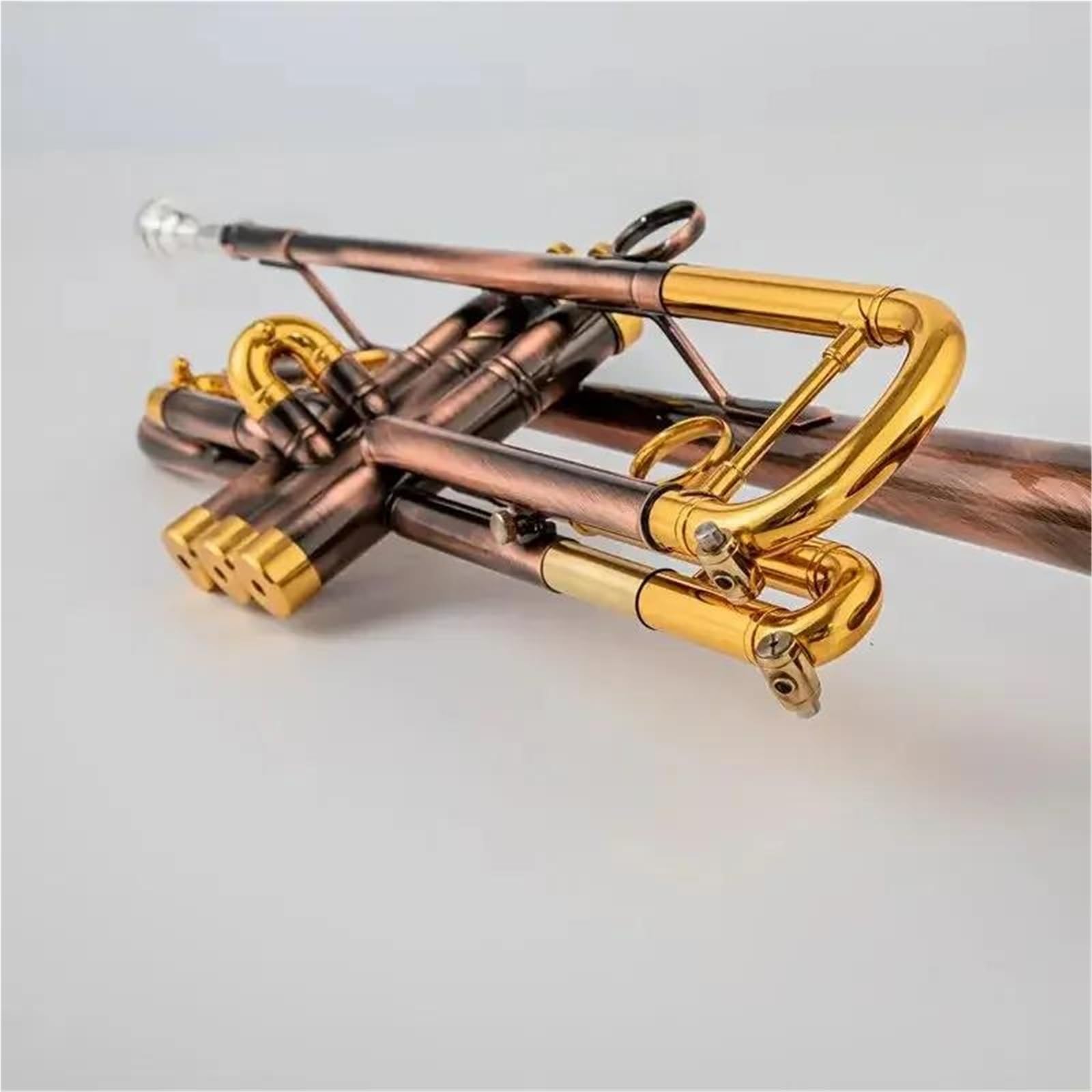 Zestaw instrumentów dętych blaszanych trąbka Trąbka Bb Złoty Klucz Instrument Z Futerałem
