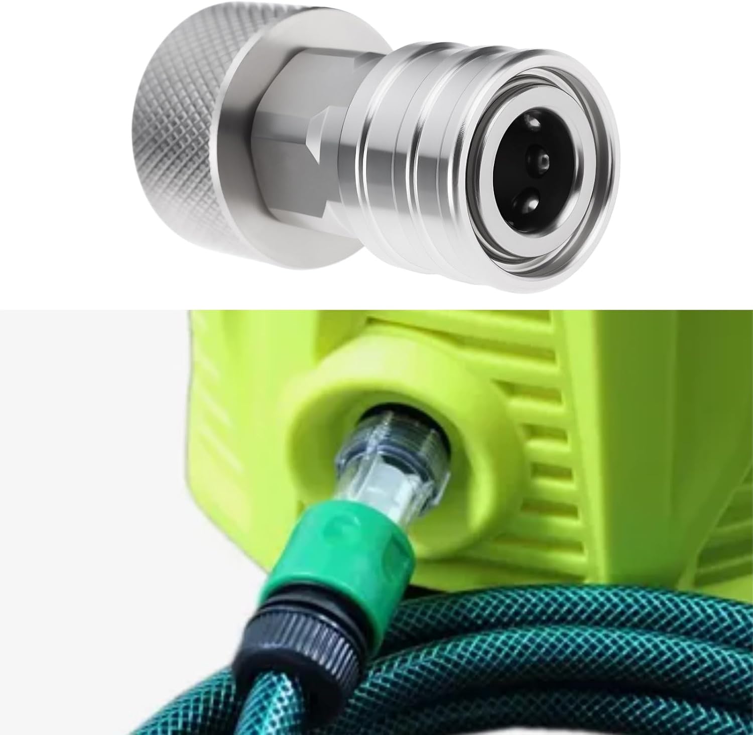 Garden Hose to Pressure Washer Adapter 3/4" GHT to 1/4" Quick Connect Compatible with Car Washing Pressure Rinsing